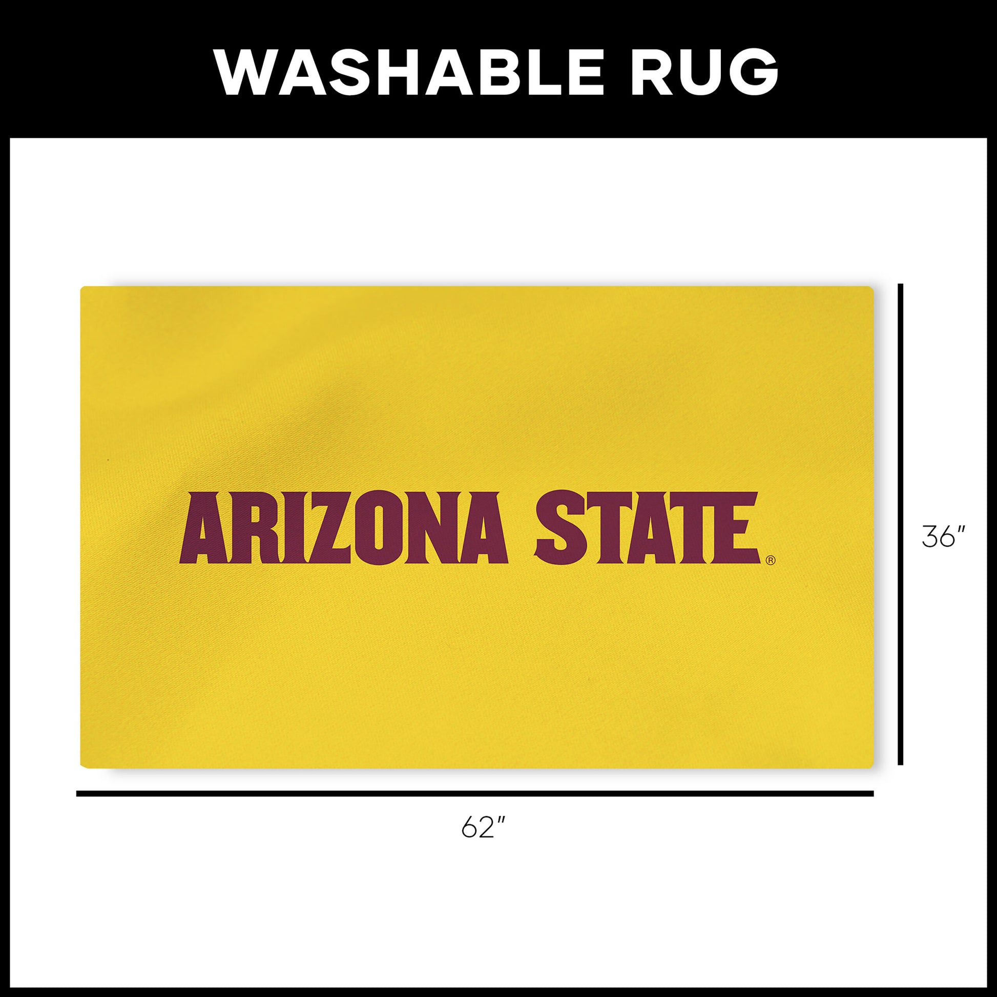 Arizona State Sun Devils Large Washable Rug Dimensions