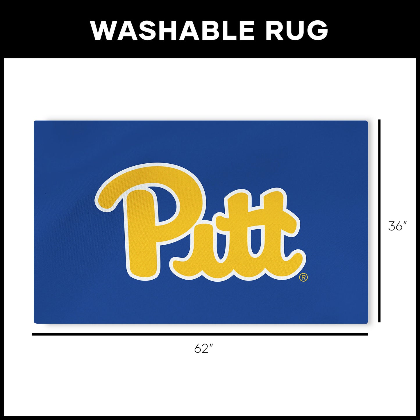 Pittsburgh Panthers Large Washable Rug Dimensions