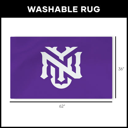 NYU Violets Large Washable Rug Dimensions