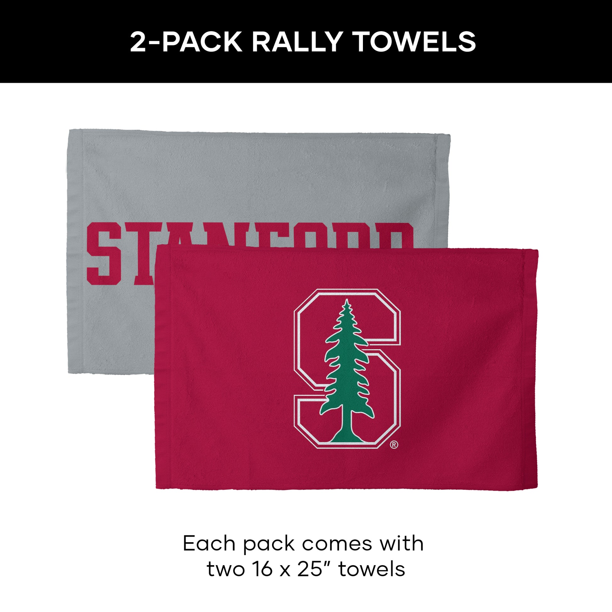 Stanford Cardinal Fan Towel set dimensions