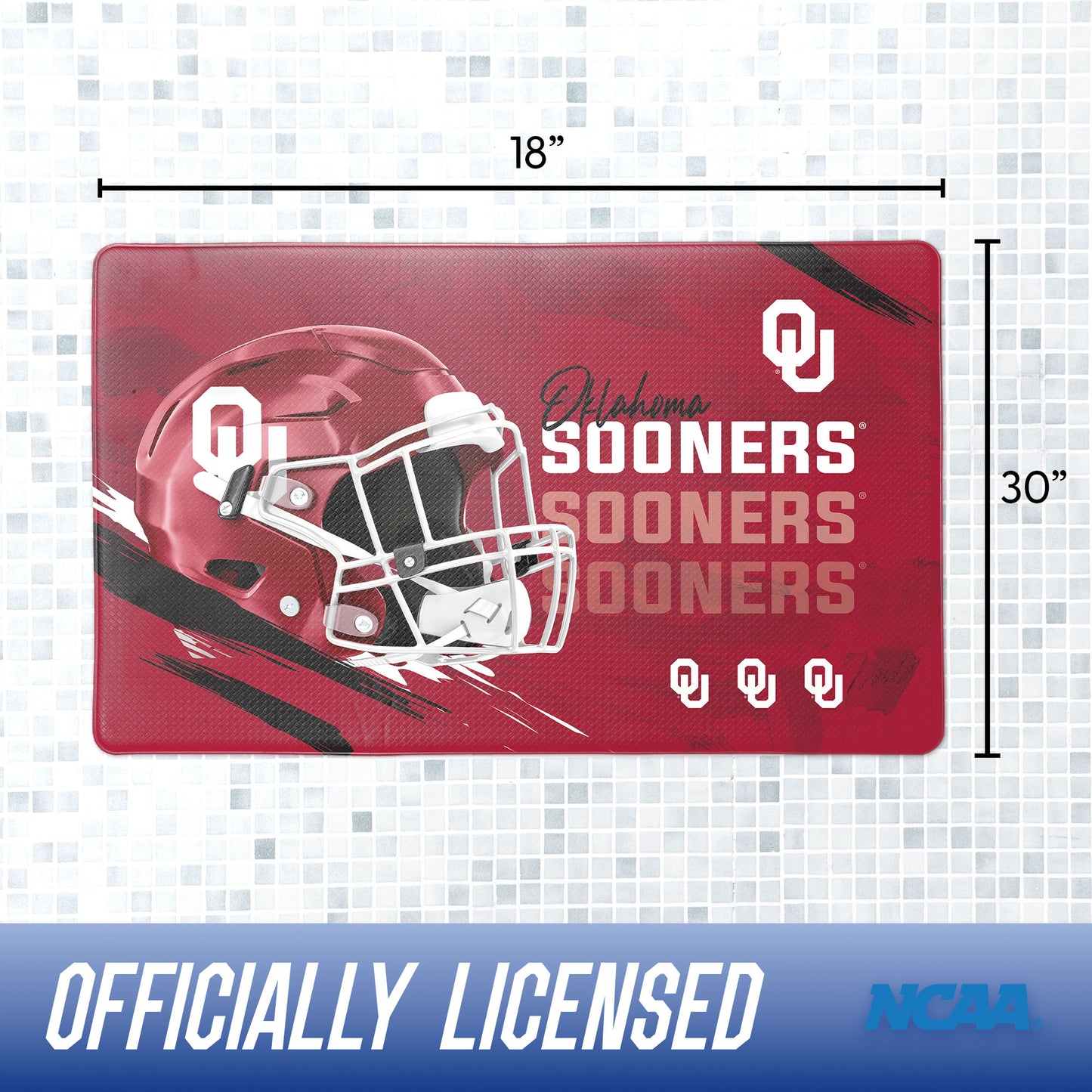 Oklahoma Sooners bath rug dimensions