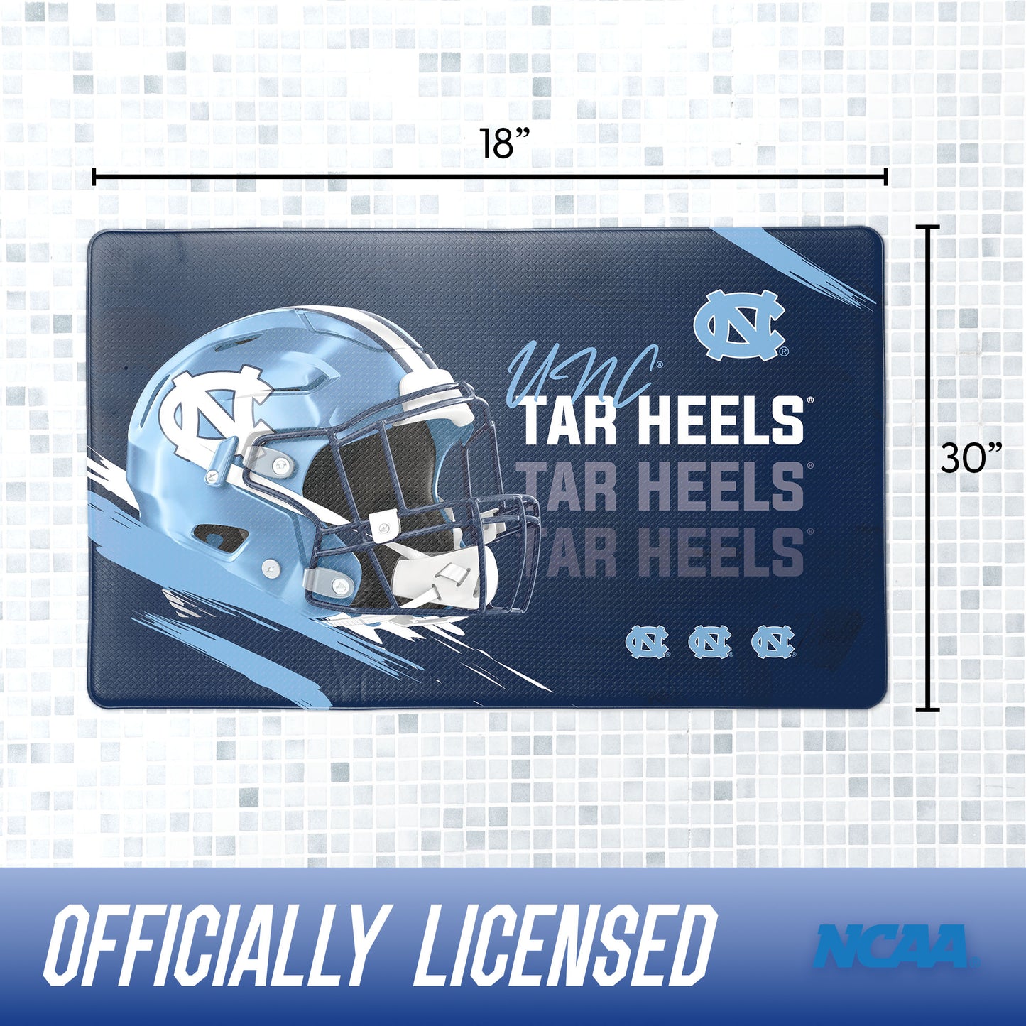 North Carolina Tar Heels bath rug dimensions