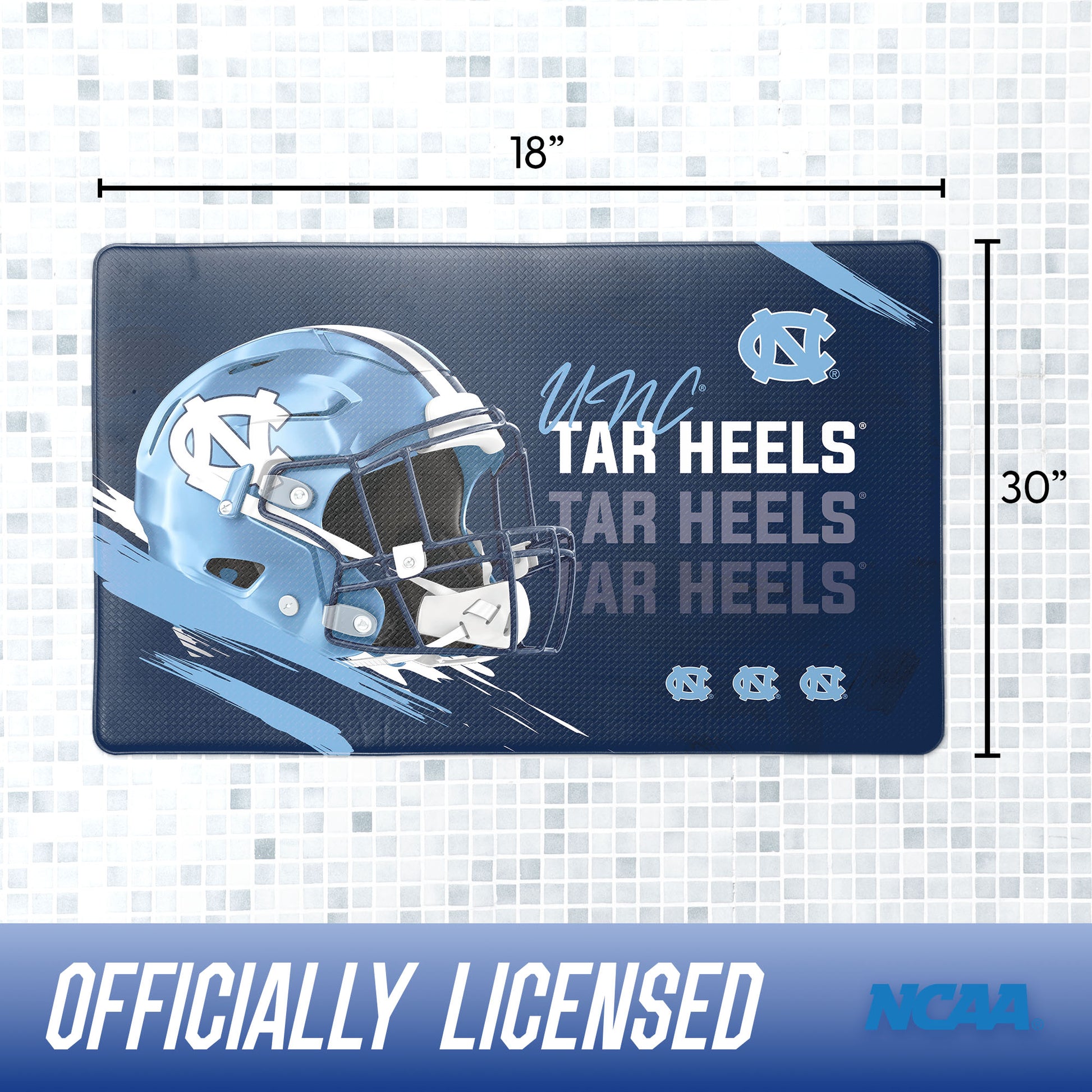 North Carolina Tar Heels bath rug dimensions
