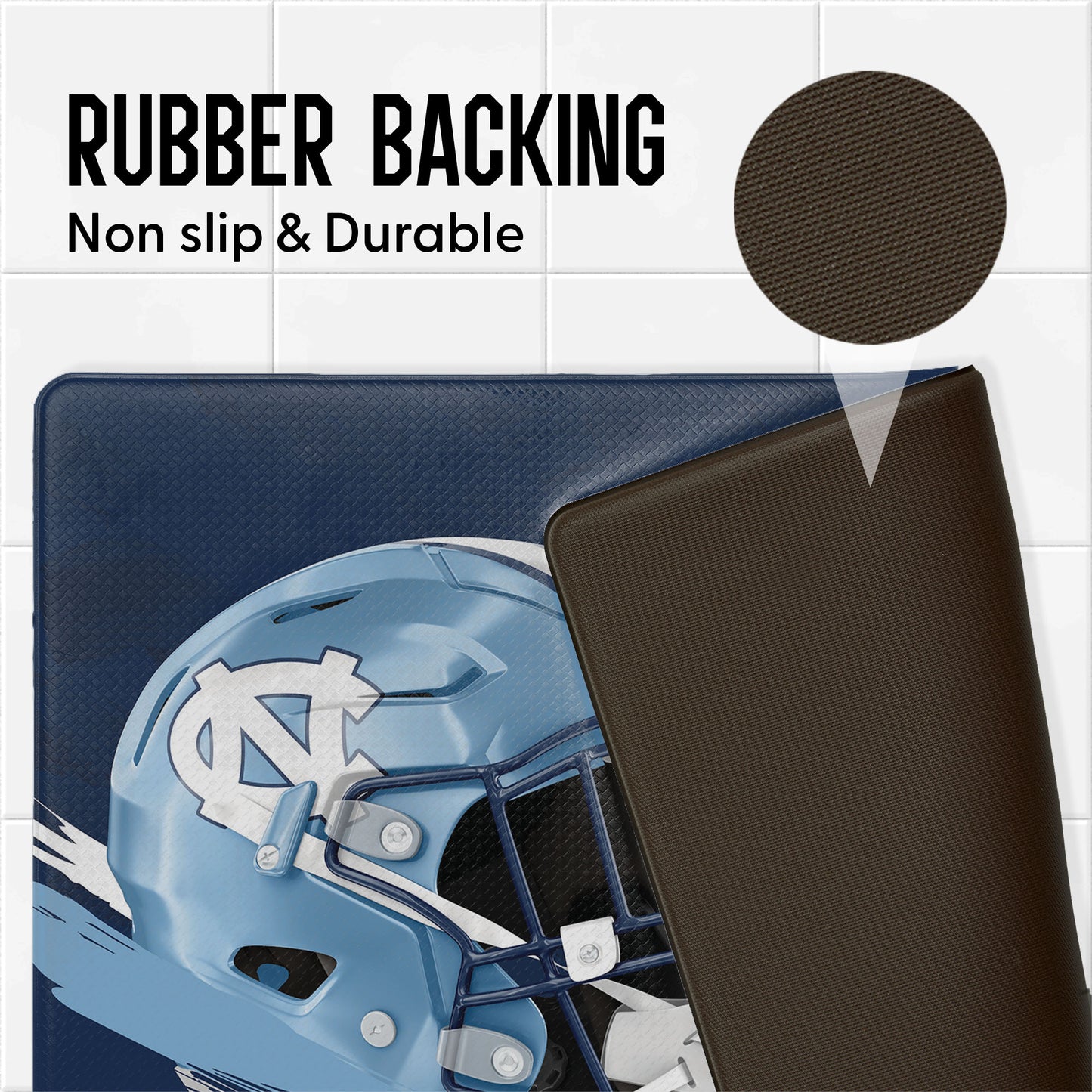 North Carolina Tar Heels embossed floor mat