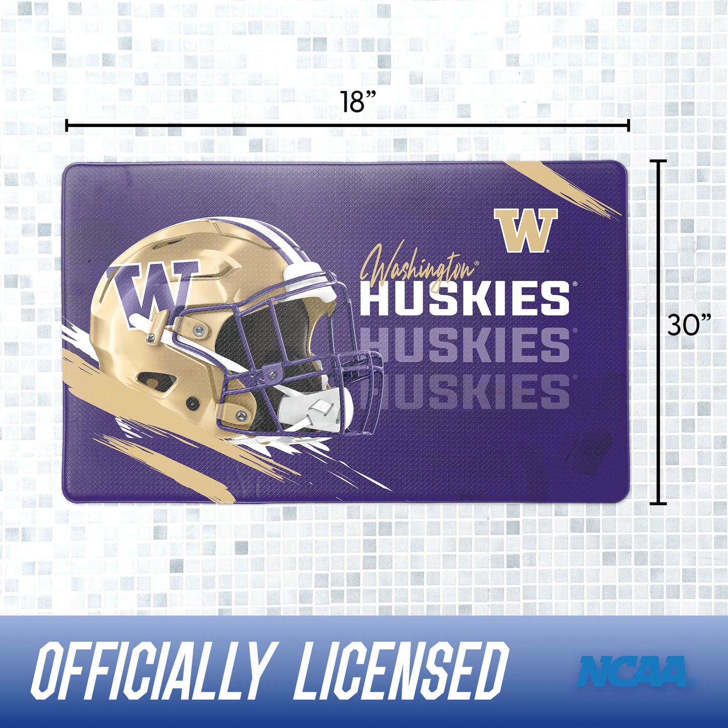 Washington Huskies bath rug dimensions
