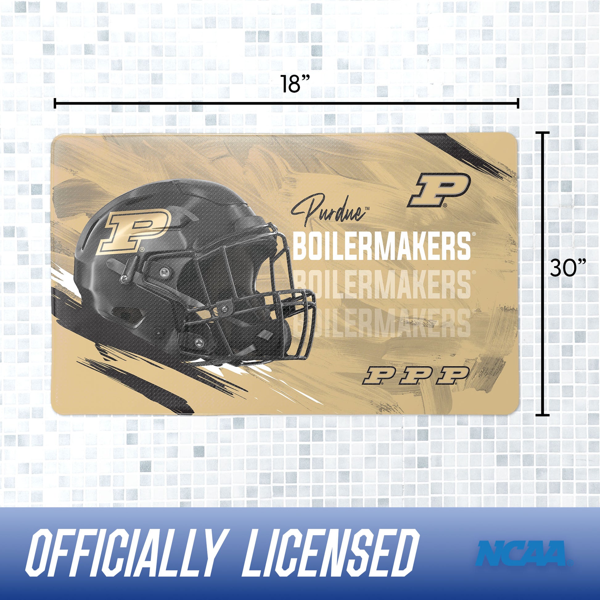 Purdue Boilermakers bath rug dimensions