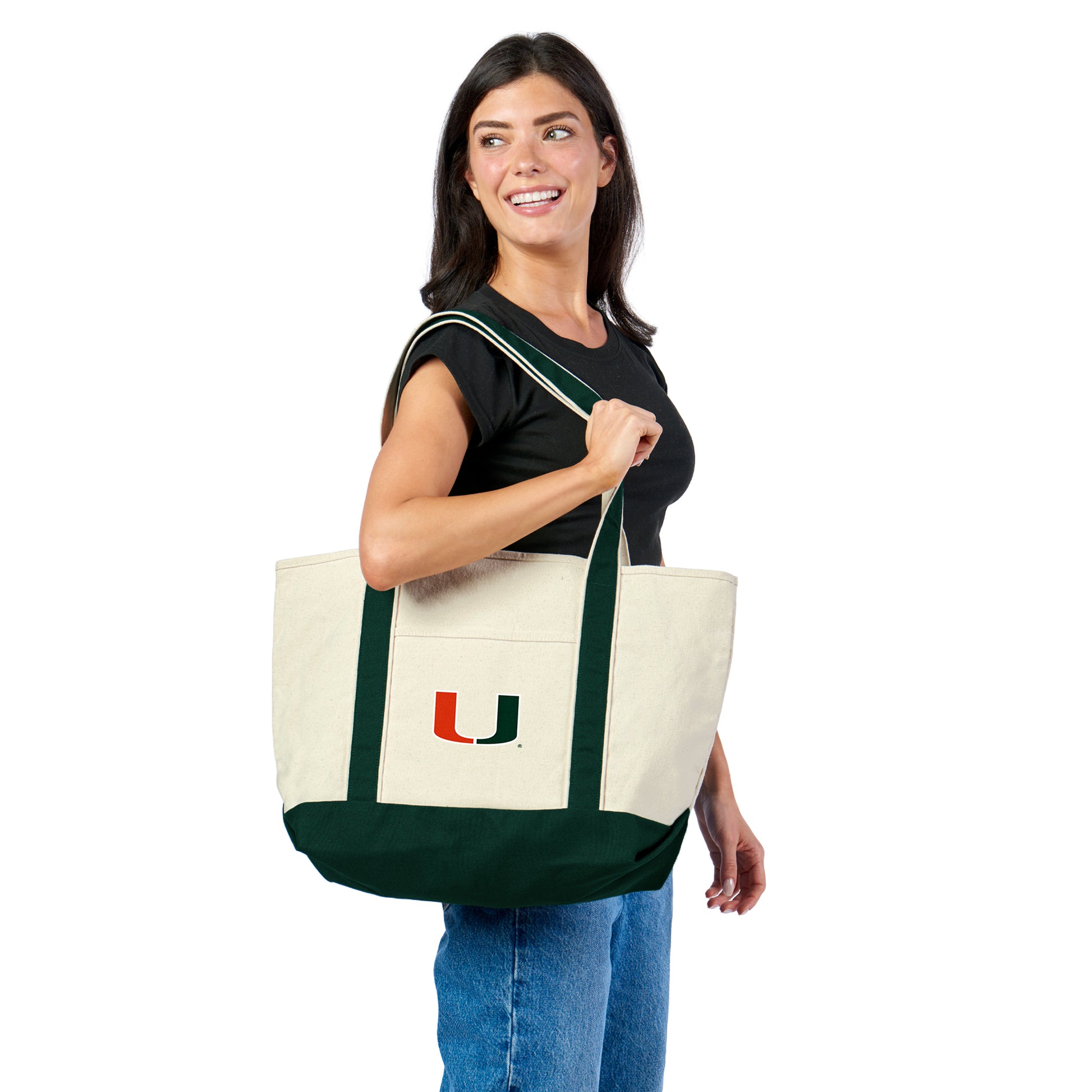 Miami Hurricanes Canvas Tote Lifestyle