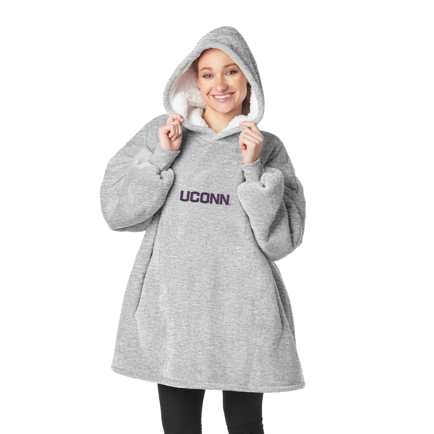 Connecticut Huskies Sherpa Fleece hoody back