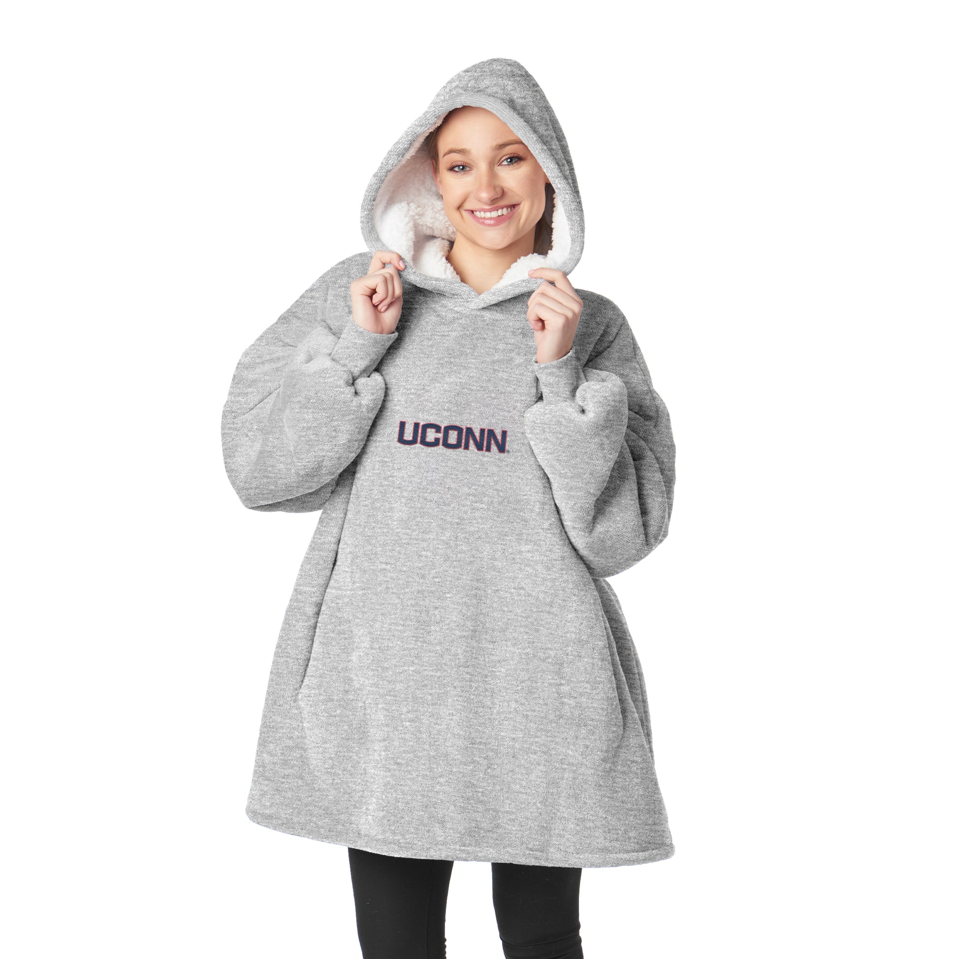 Connecticut Huskies Sherpa Fleece hoody back
