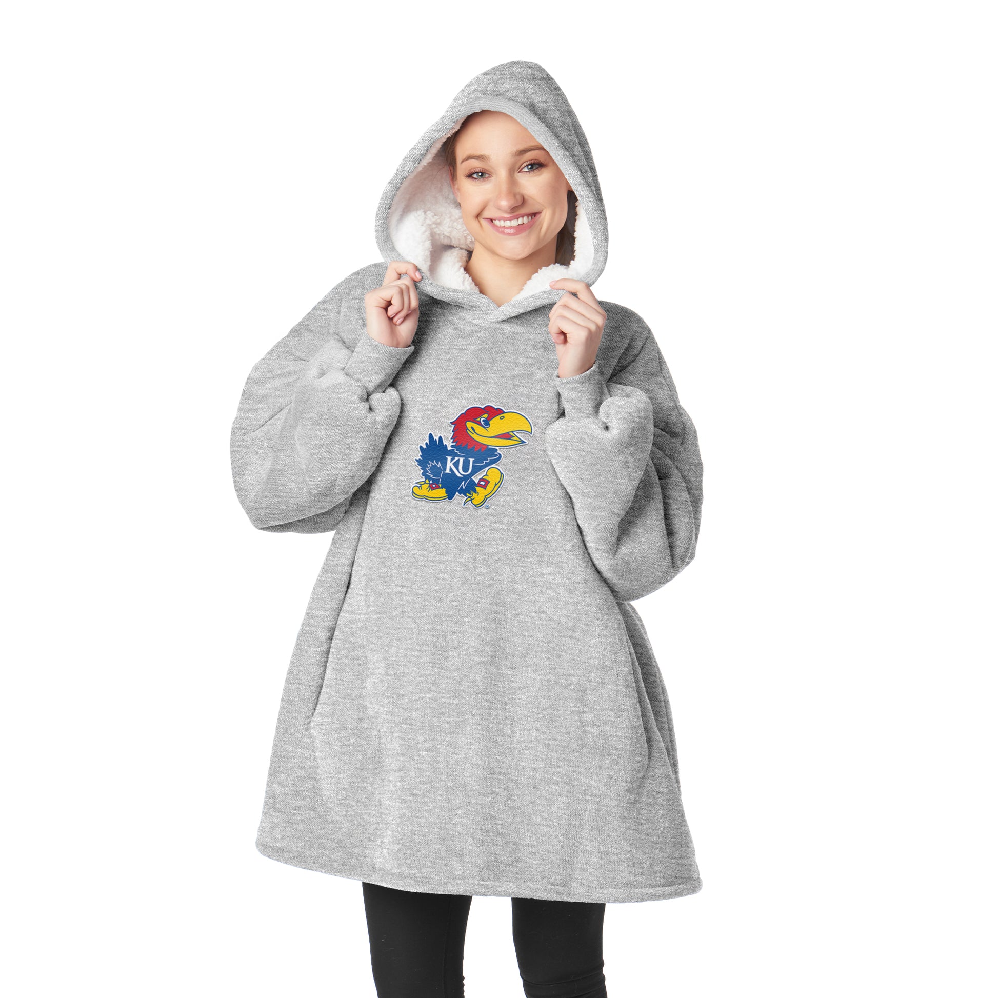 Kansas Jayhawks Sherpa Fleece hoody back