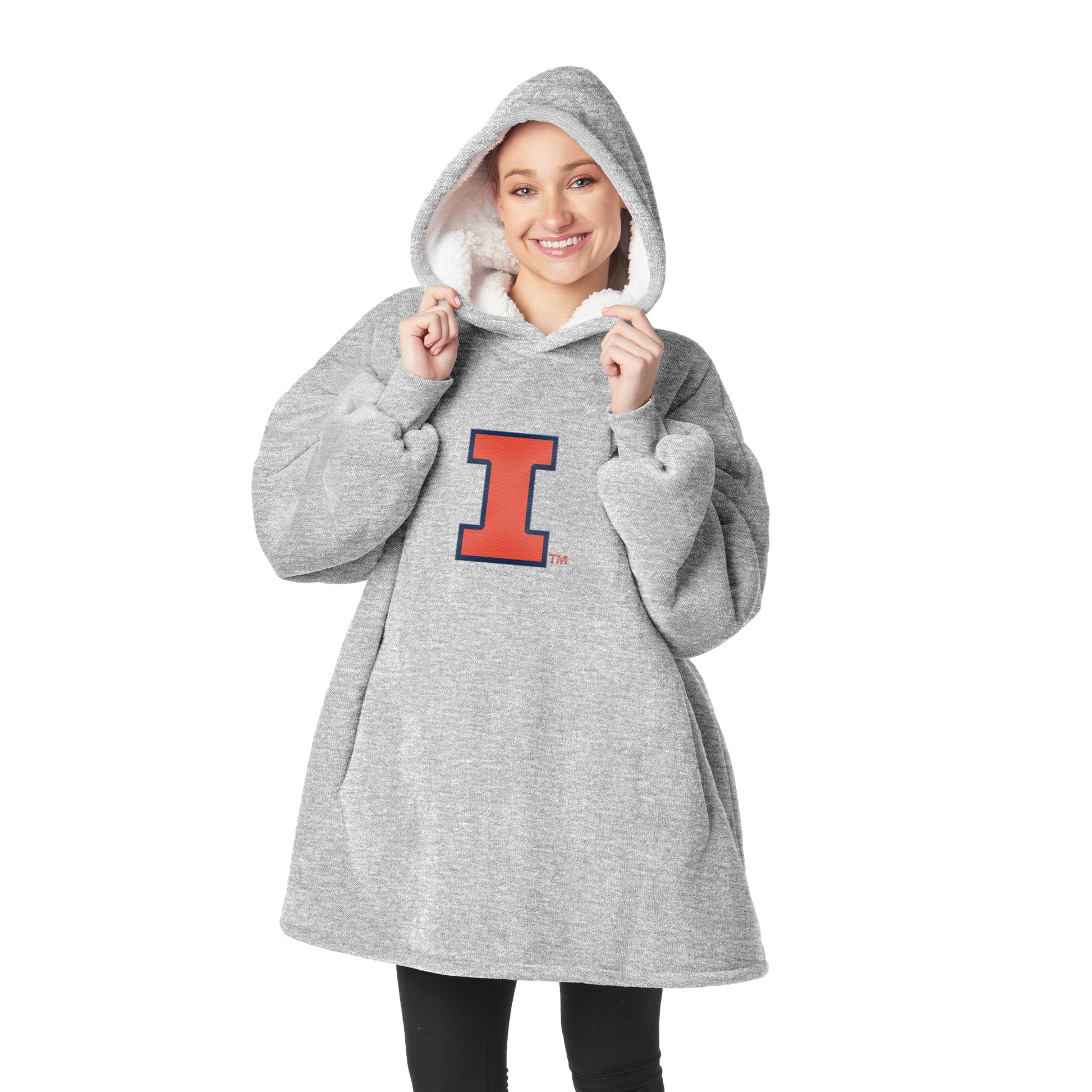Illinois Fighting Illini Sherpa Fleece hoody back