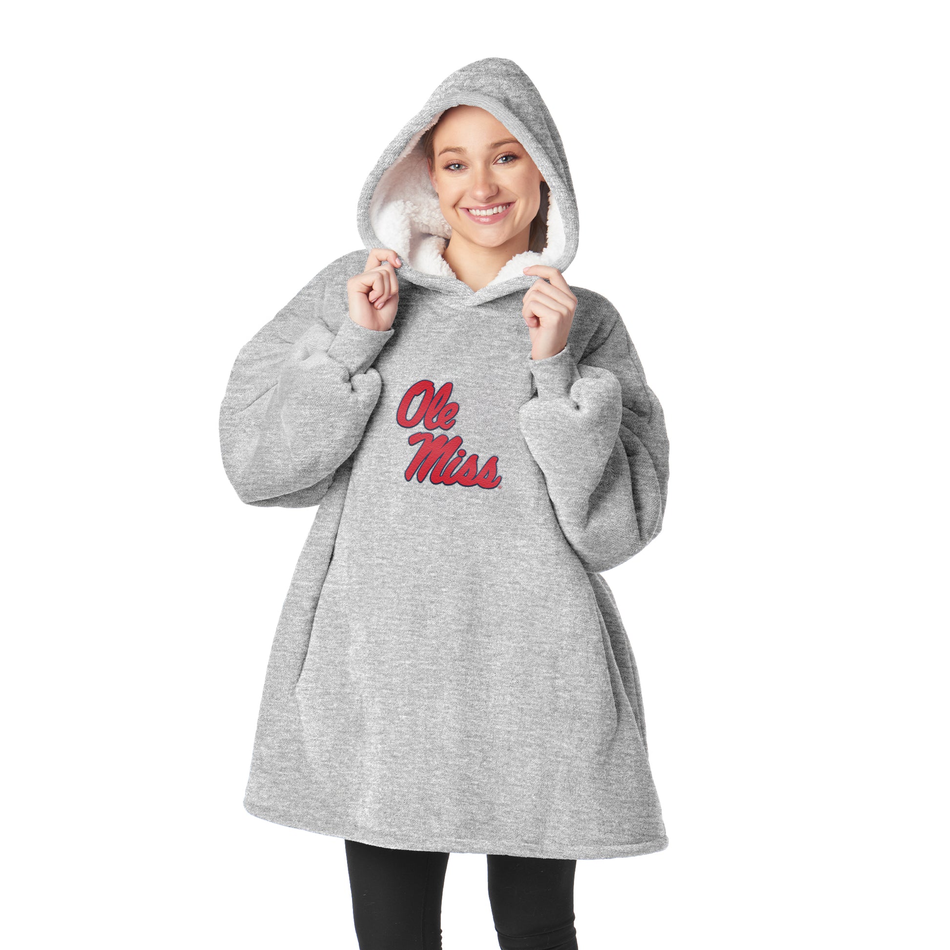 Mississippi Rebels Sherpa Fleece hoody back