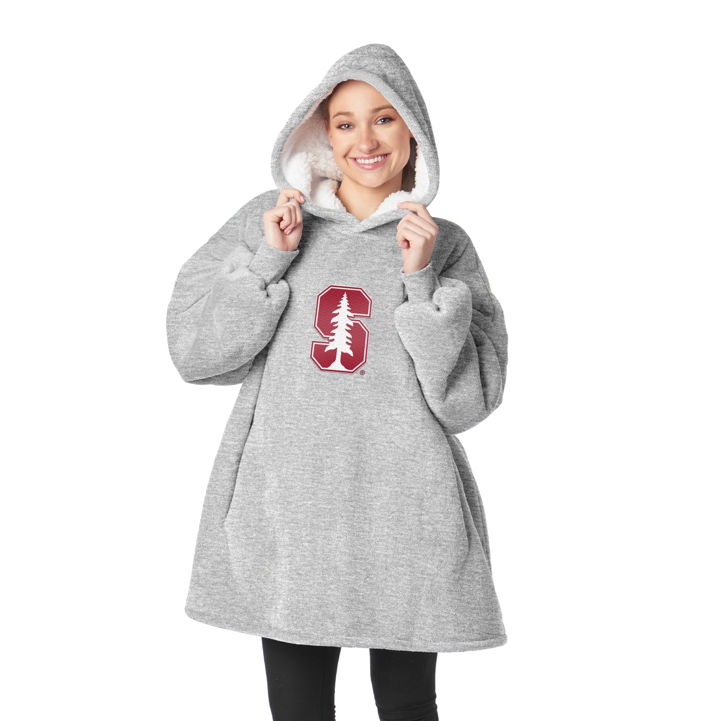Stanford Cardinal Sherpa Fleece hoody back