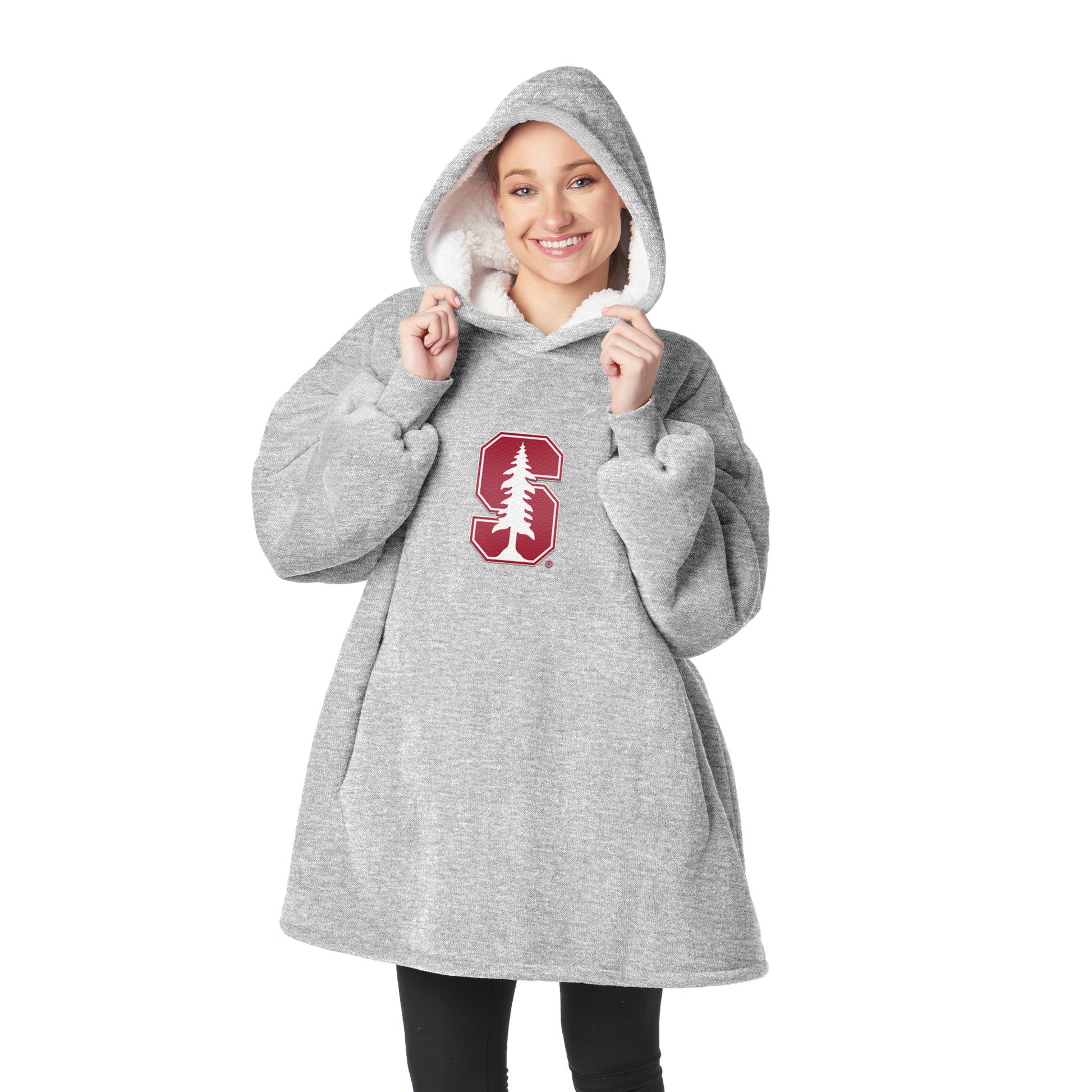 Stanford Cardinal Sherpa Fleece hoody back