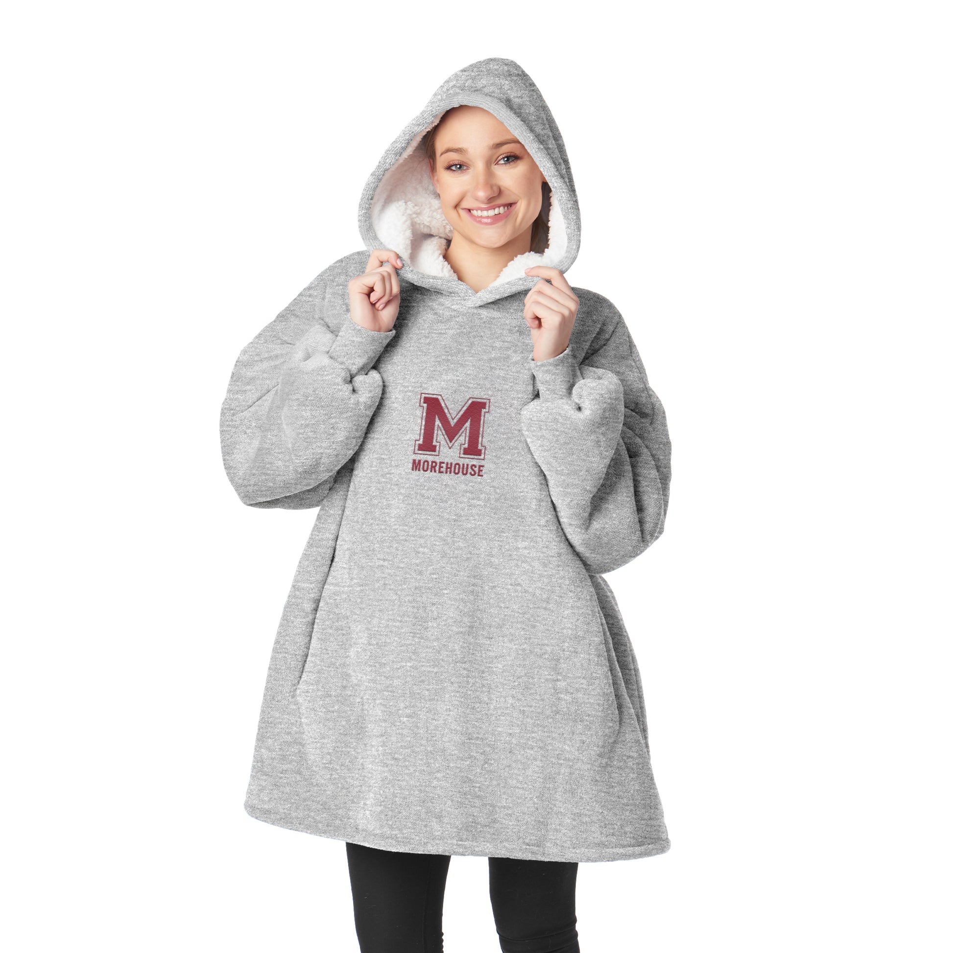 Morehouse Maroons Sherpa Fleece hoody back
