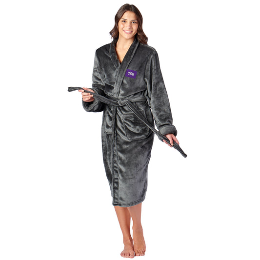 TCU Horned Frogs Womens SHERPA bathrobe