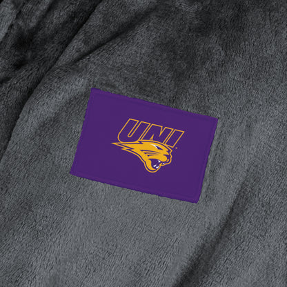 Northern Iowa Panthers Womens SHERPA bathrobe back