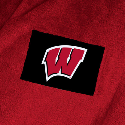 Wisconsin Badgers team color bathrobe patch