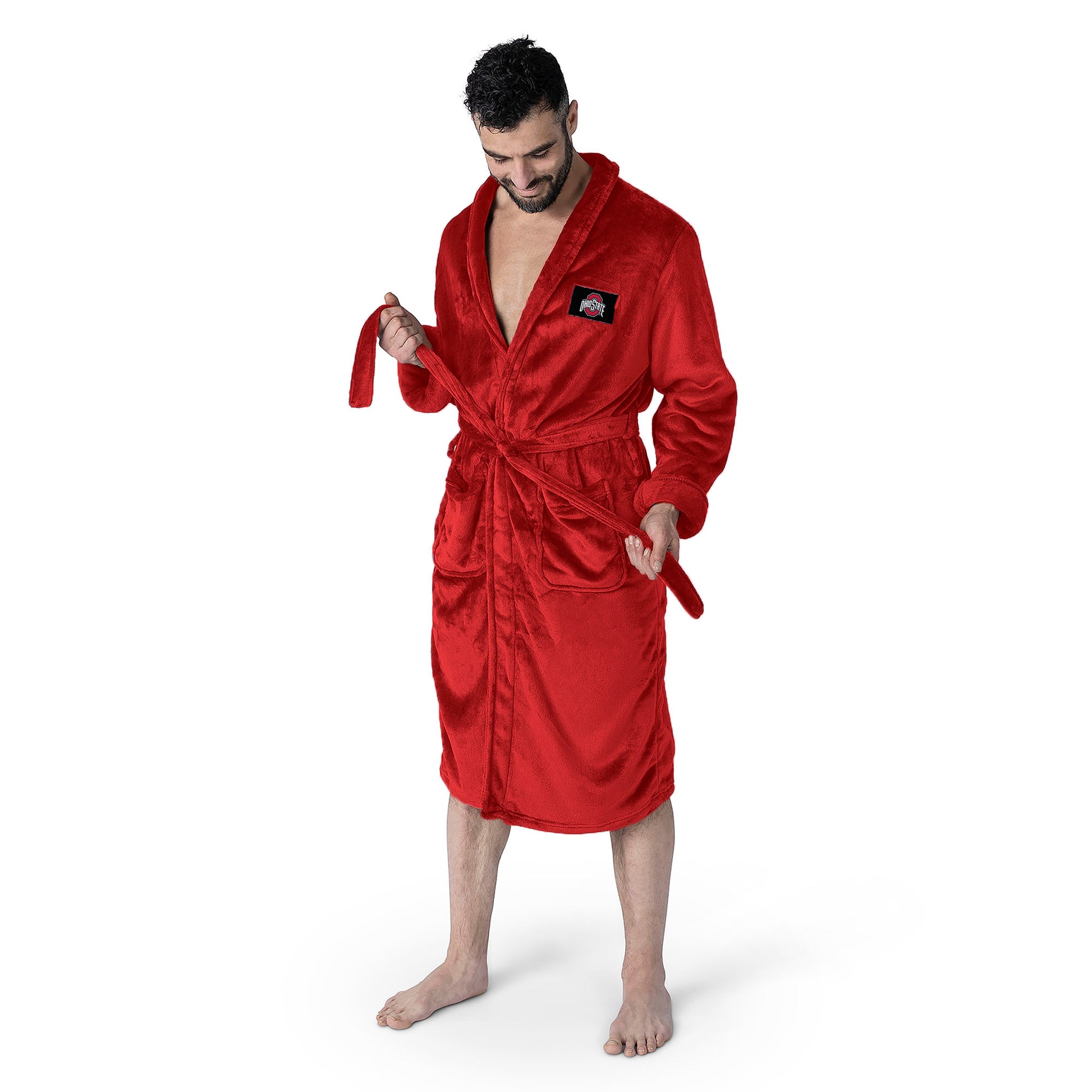 Ohio State Buckeyes silk touch team color bathrobe