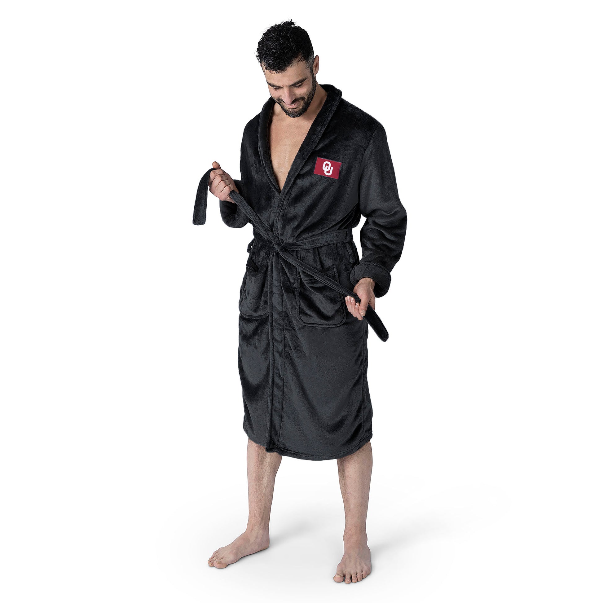Oklahoma Sooners silk touch team color bathrobe