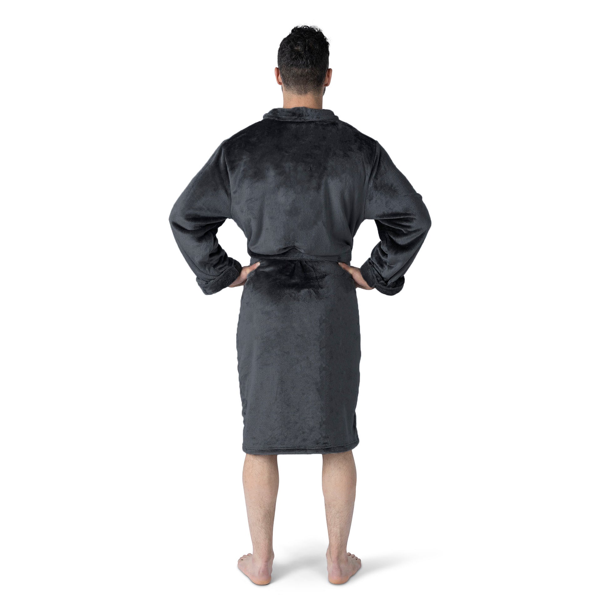 Wyoming Cowboys silk touch team color bathrobe Back