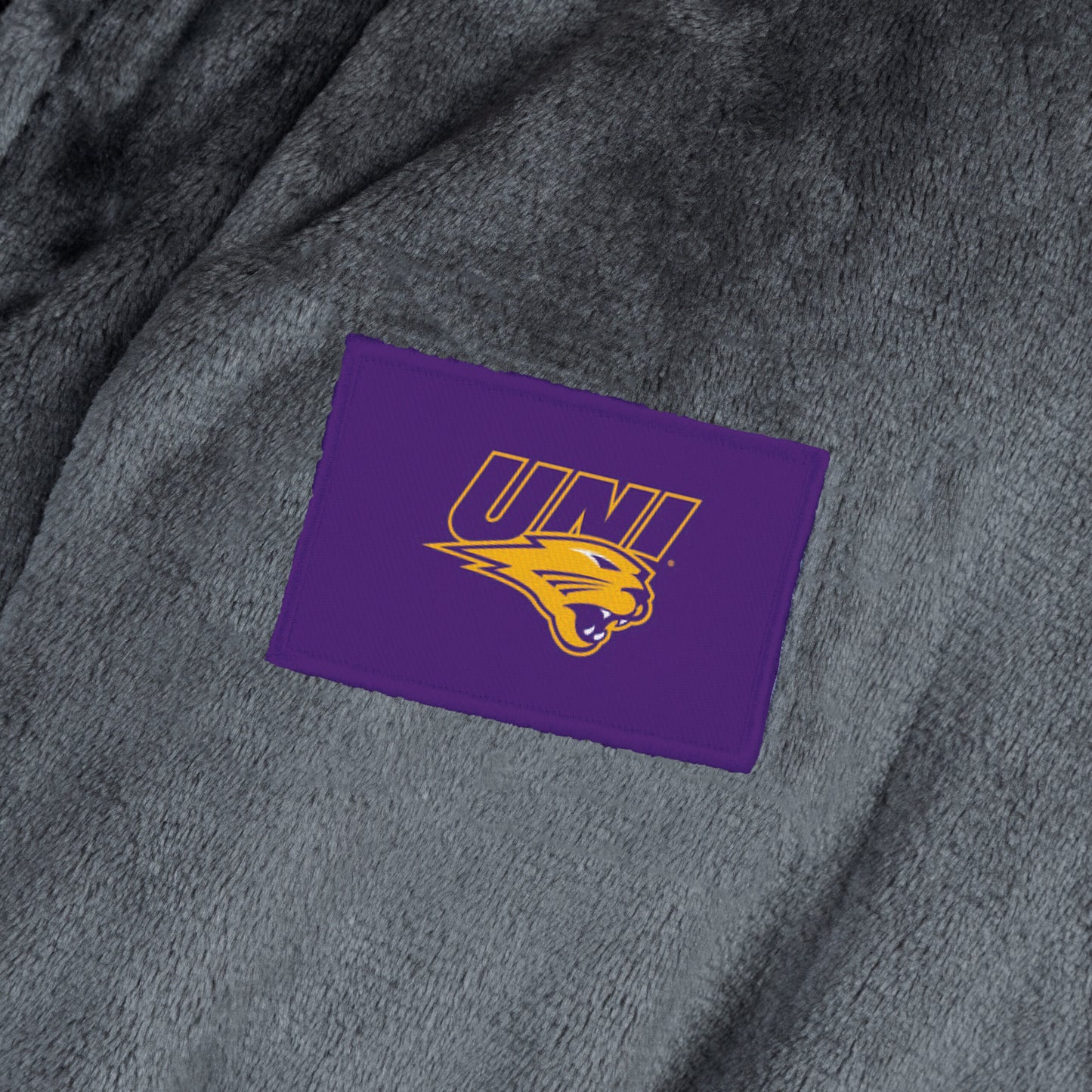 Northern Iowa Panthers team color bathrobe patch