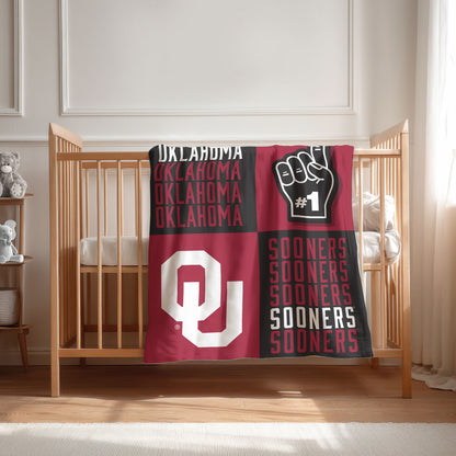 Oklahoma Sooners Swaddle Blanket Lifestyle