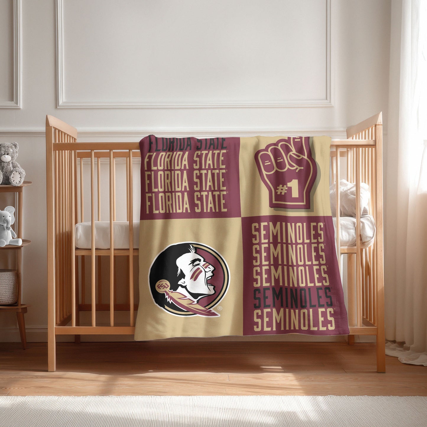 Florida State Seminoles Swaddle Blanket Lifestyle