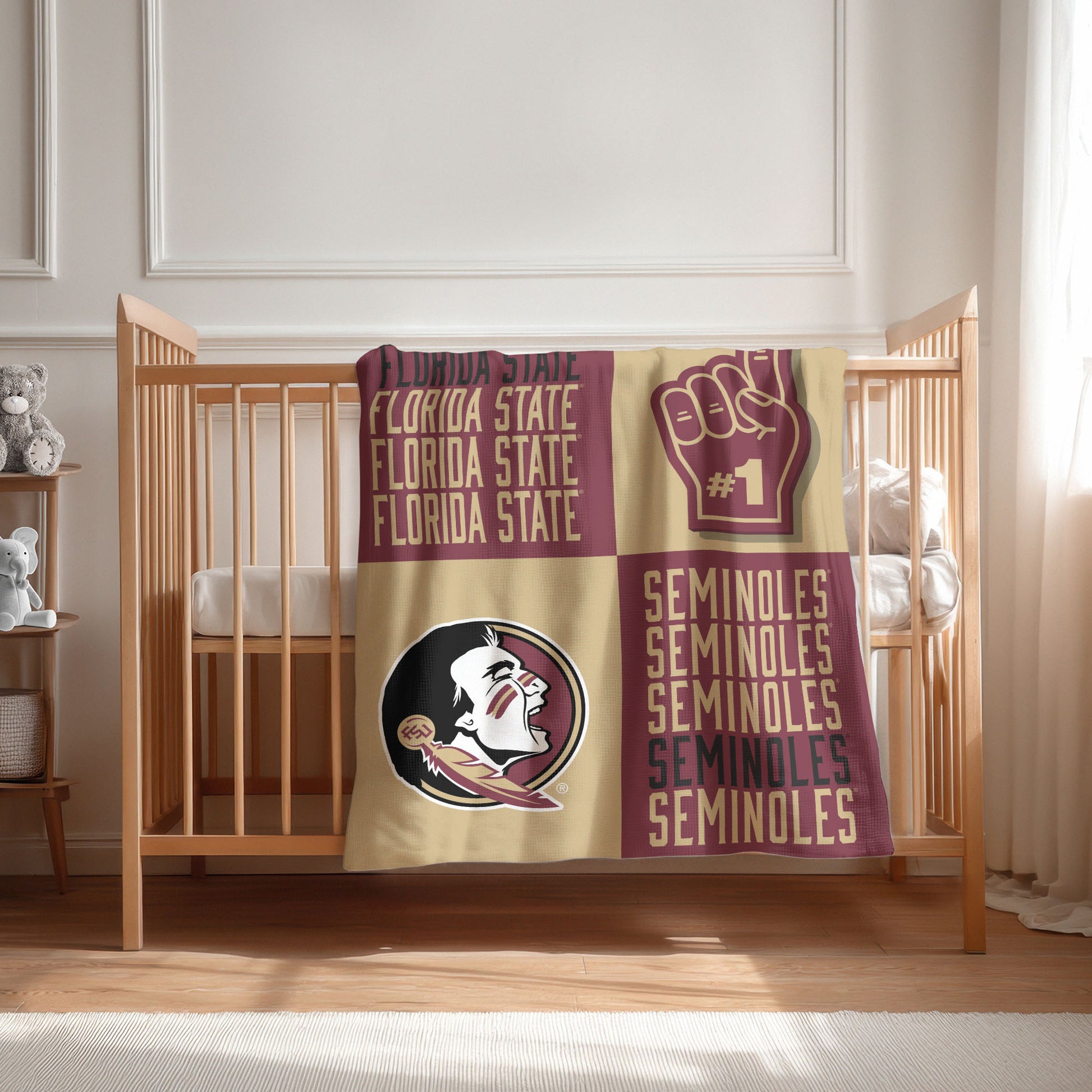 Florida State Seminoles Swaddle Blanket Lifestyle