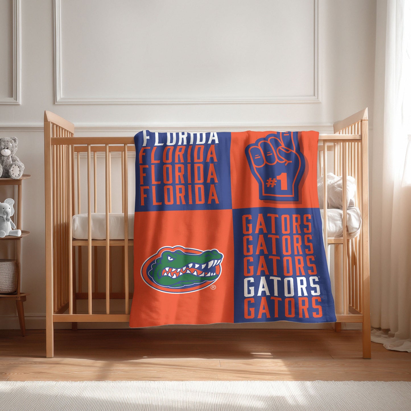 Florida Gators Swaddle Blanket Lifestyle