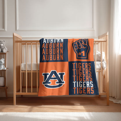 Auburn Tigers Swaddle Blanket Lifestyle