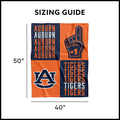 Auburn Tigers Swaddle Blanket Dimensions