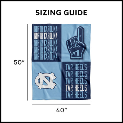 North Carolina Tar Heels Swaddle Blanket Dimensions