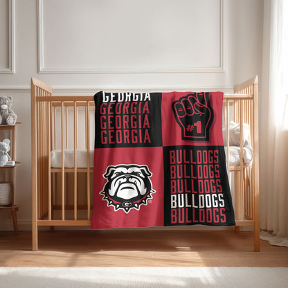 Georgia Bulldogs Swaddle Blanket Lifestyle