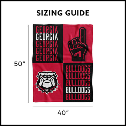 Georgia Bulldogs Swaddle Blanket Dimensions