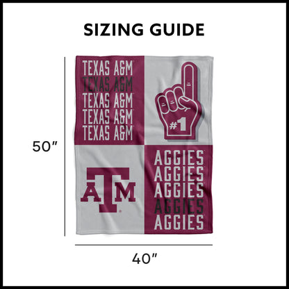 Texas A&M Aggies Swaddle Blanket Dimensions
