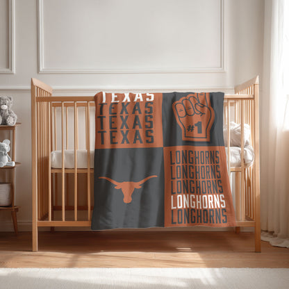 Texas Longhorns Swaddle Blanket Lifestyle