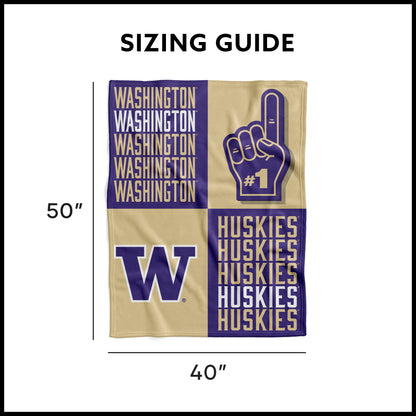 Washington Huskies Swaddle Blanket Dimensions