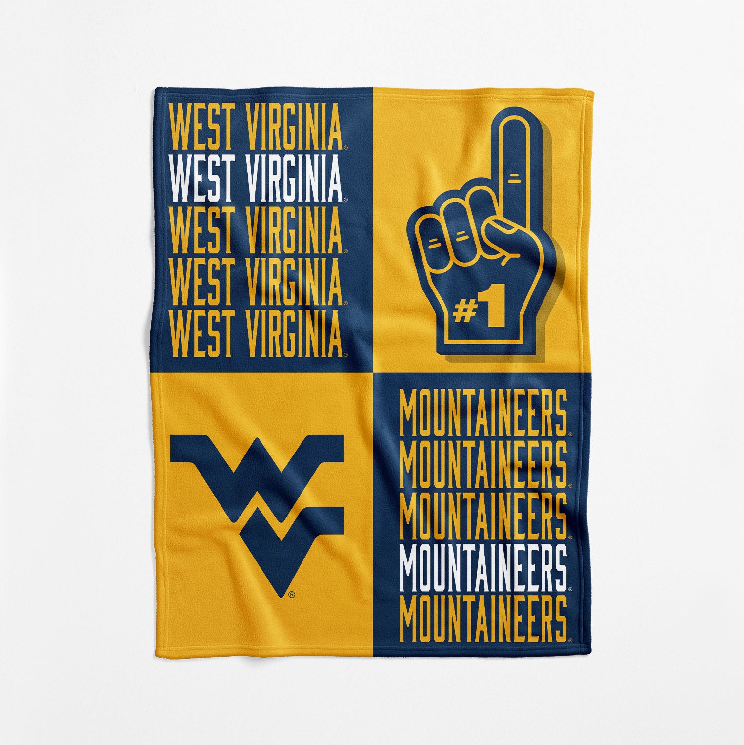 West Virginia Mountaineers Swaddle Blanket