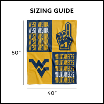 West Virginia Mountaineers Swaddle Blanket Dimensions