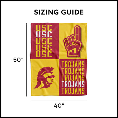 USC Trojans Swaddle Blanket Dimensions