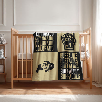 Colorado Buffaloes Swaddle Blanket Lifestyle