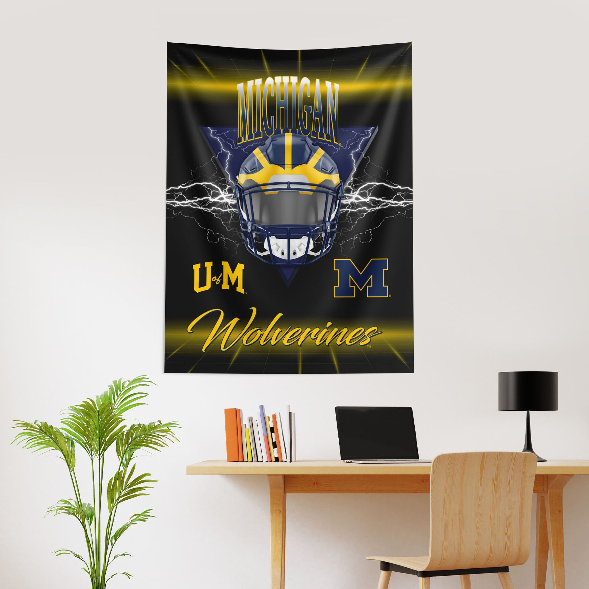 Michigan Wolverines Premium Wall Hanging Lifestyle