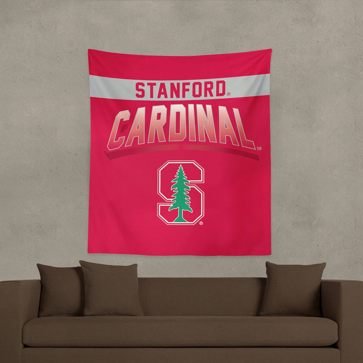 Stanford Cardinal bevel wall hanging Lifestyle
