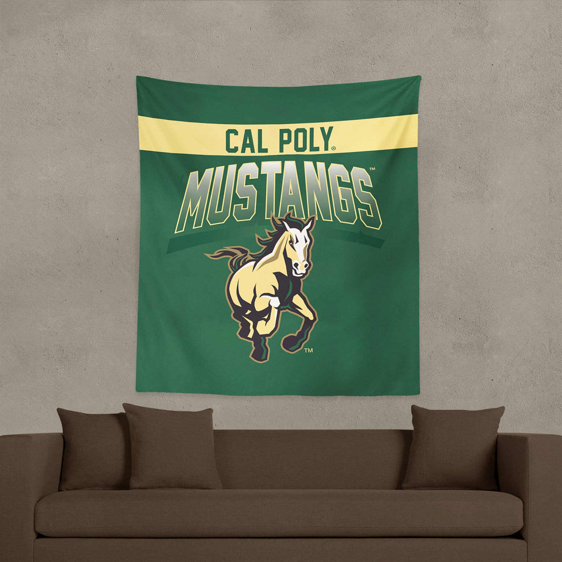 Cal Poly Mustangs bevel wall hanging Lifestyle