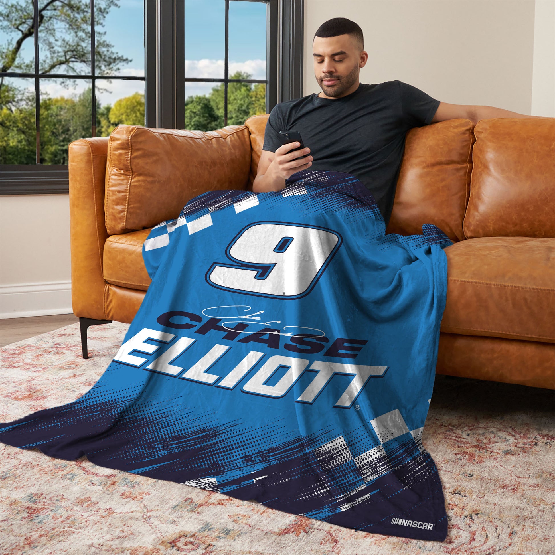 NASCAR Chase Elliot lounging throw blanket