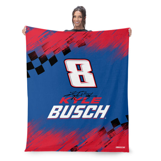 NASCAR Kyle Busch large throw blanket
