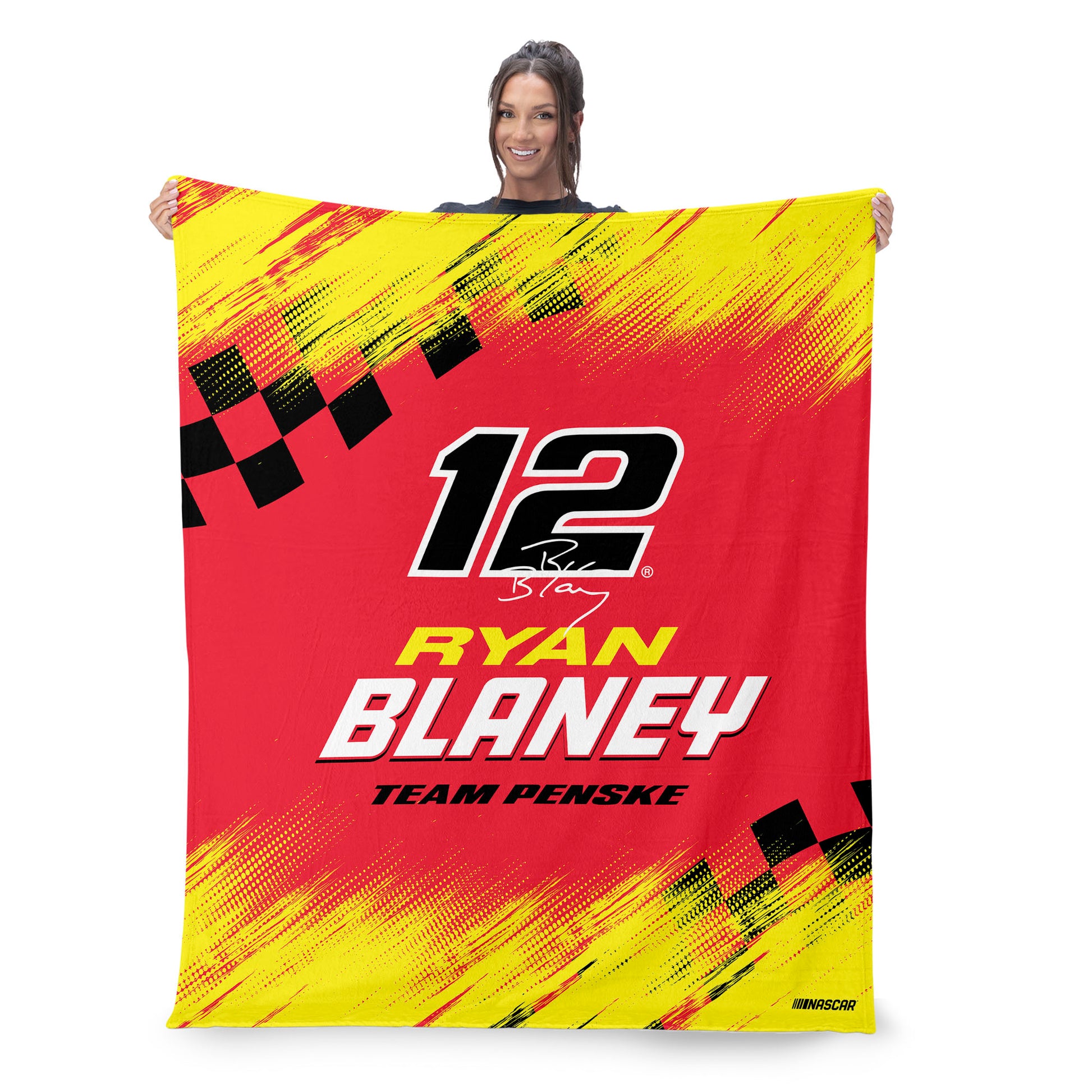 NASCAR Ryan Blaney large throw blanket