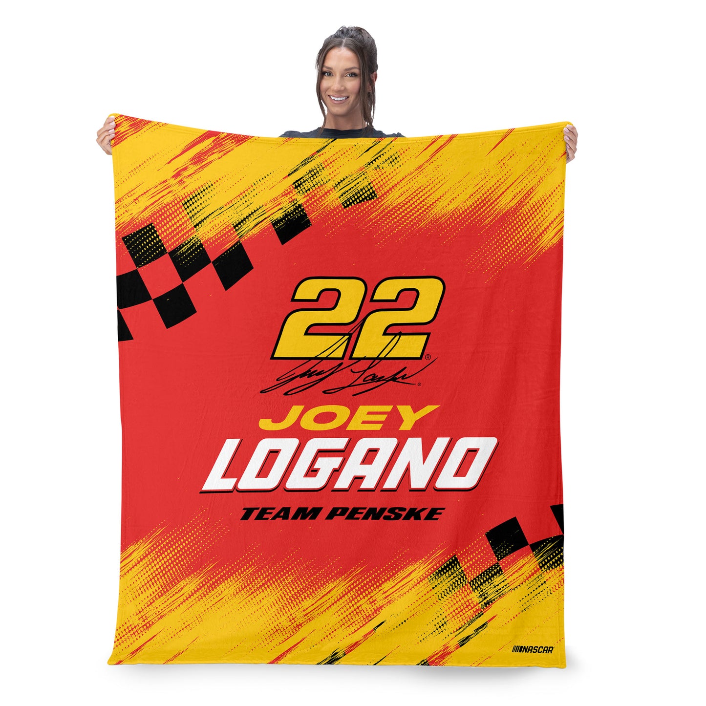 NASCAR Joey Logano large throw blanket