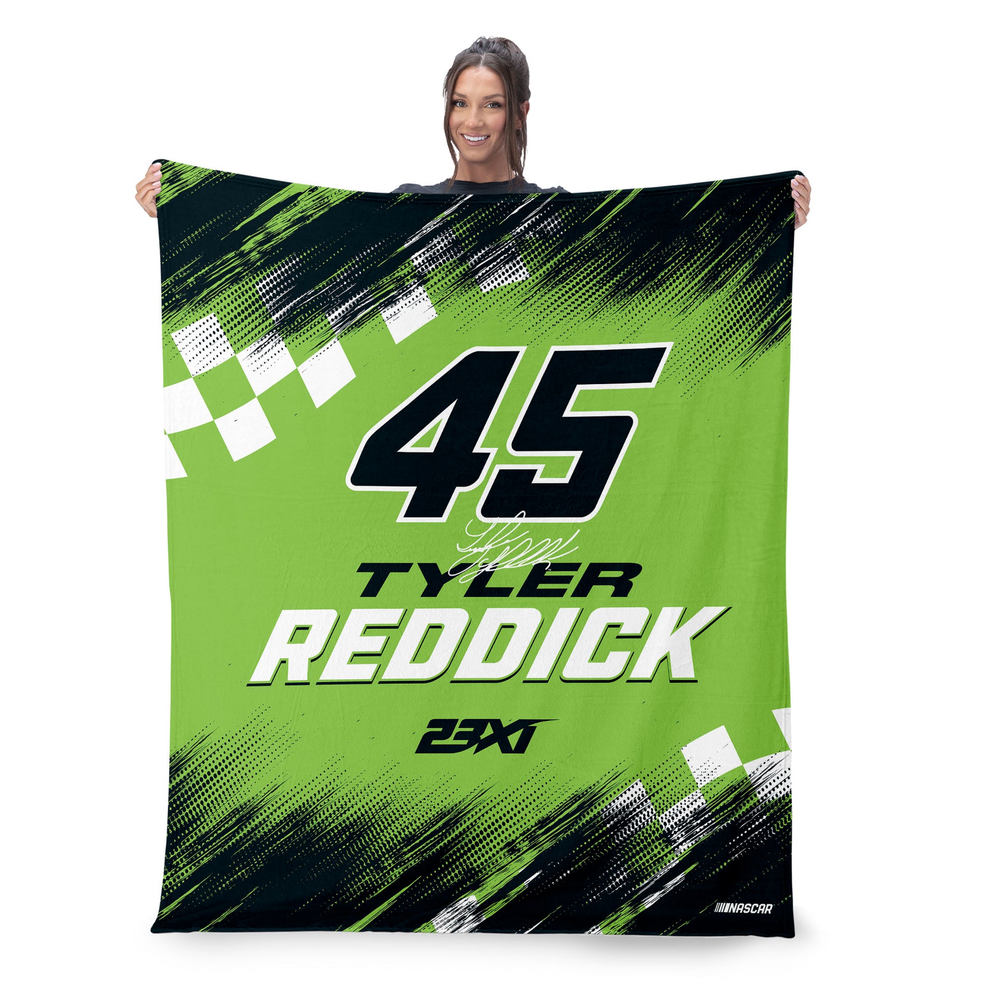 NASCAR Tyler Reddick large throw blanket
